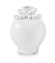 Load image into Gallery viewer, Large Beaded Stoneware Vase