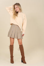 Load image into Gallery viewer, Plaid pleated mini skirt
