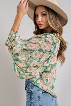 Load image into Gallery viewer, FLORAL PRINT BLOUSE TOP