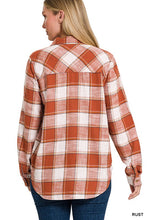 Load image into Gallery viewer, COTTON PLAID SHACKET WITH FRONT POCKET