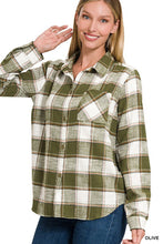 Load image into Gallery viewer, COTTON PLAID SHACKET WITH FRONT POCKET