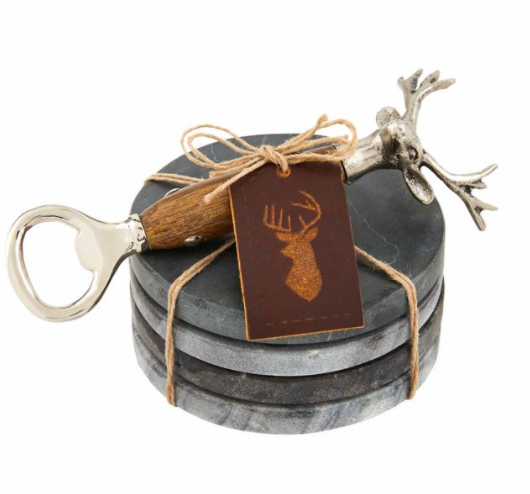 Deer Opener Coaster Mudpie Set