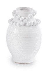 Small Beaded Stoneware Vase