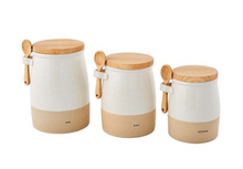 Load image into Gallery viewer, Stoneware Canister Set